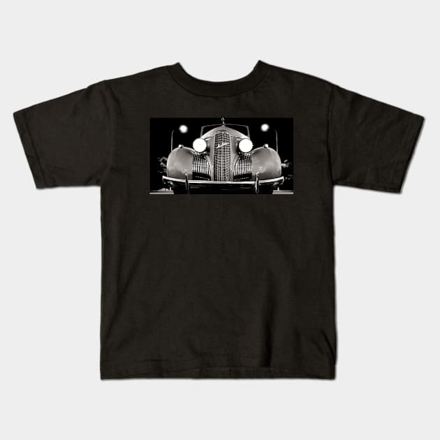 1939 LaSalle Cadillac B/W Kids T-Shirt by Burtney